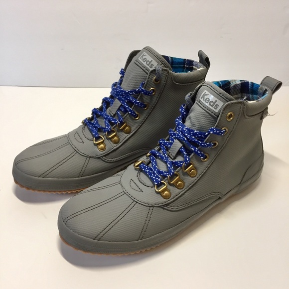 Keds Gray Scout Matte Twill WX chunky Ankle Boots - Picture 5 of 16